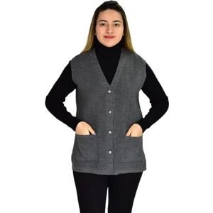 Kadın Cepli Triko Yelek BGL-ST03343