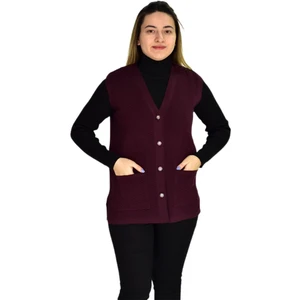 Kadın Cepli Triko Yelek BGL-ST03343
