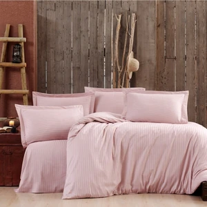 Alena Home %100 Pamuk Saten (Lastikli Çarşaflı) Çizgili Tek Kişilik Nevresim Takımı