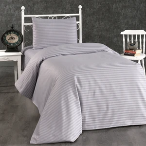 Alena Home Pamuklu Otel Serisi (Lastikli Çarşaflı) Çizgili Tek Kişilik Nevresim Takımı