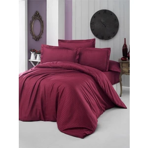Alena Home %100 Pamuk Saten (Lastikli Çarşaflı) Çizgili Tek Kişilik Nevresim Takımı