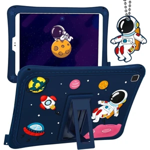 Samsung Galaxy Tab A7 Lite T220 Kılıf Çocuklara Özel Karakter Baskılı Standlı Sevimli Astronot T225 T227