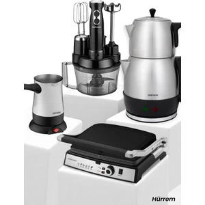 Hürrem Elektrikli Mutfak Çeyiz Seti 4 Lü Evlilik Paketi Inox