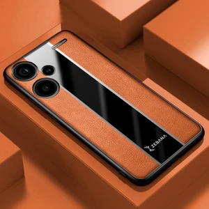 Xiaomi Redmi Note 13 Pro Plus 5g Uyumlu Kılıf Premium Deri Kılıf Kahverengi