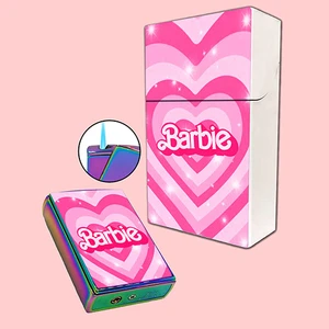 İşte Bu Barbie Baskılı Sigara Tabakası ve Kaydırmalı Çakmak Seti