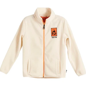 Bad Bear Fun Full-Zip Kids Marshmallow Beyaz  Fermuarlı Çocuk Polar Sweatshirt