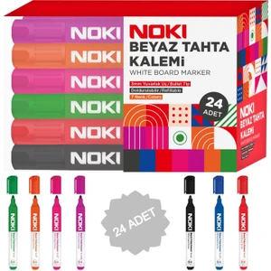 Doldurulabilir Beyaz Tahta Kalemi 24 Lü Set