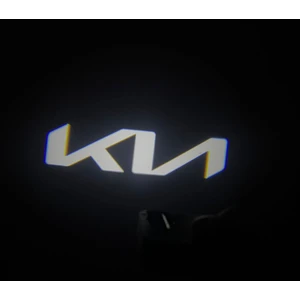 Kia Araçlar Için Mesafe Sensörlü  Fotoselli Pilli Yapıştırmalı Kapı Altı LED Logo