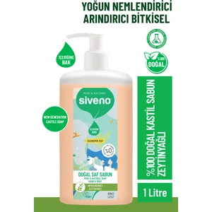 %100 Doğal Sıvı Kastil Sabun Zeytinyağlı Yoğun Nemlendirici Bitkisel Vegan 1000 ml