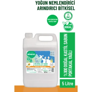 %100 Doğal Sıvı Kastil Sabun Portakal Yağlı Tazeleyici Nemlendirici Bitkisel Vegan 5000 ml