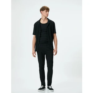 4SAM40233ND Trousers Koton Erkek Jean Pantolon Siyah