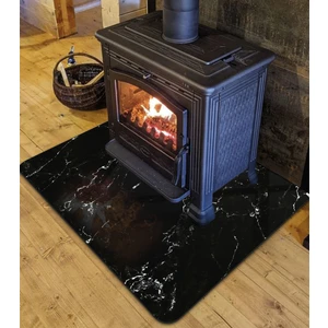 Cam Soba Altlığı | Siyah Mermer Görünümlü | 65CM x 90CM