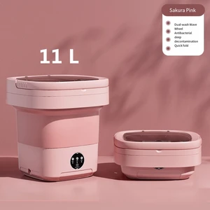 Shenzhen Xin Xin 11L Taşınabilir Katlanabilir Mini Çamaşır Makinesi - Pembe (Yurt Dışından)