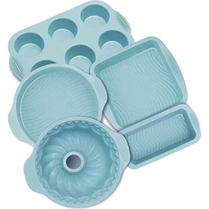 Silikon Bakeware Seti Yapışmaz Pişirme Tavaları Kek Pişirme Için Set Pişirme Kağıdı Kek Tava Ekmek Tava Pizza Tava (Yurt Dışından)