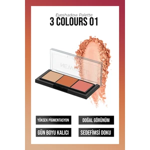 New Well Porcelain Make Up 3lü Far Paleti NO01