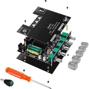 -MT21 Dijital Güç Amplifikatörü Kartı 50WX2+100W 2.1 Kanal Aux+Bt5.0 Yüksek Düşük Tonlu Süper Bas Güç Amplifikatörü Kartı (Yurt Dışından)