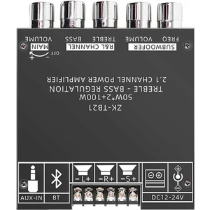 -TB21 Bluetooth 5.0 Subwoofer Amplifikatör Kartı 50WX2+100W 2.1 Kanal Güç Ses Stereo Amplifikatör Kartı Bas Amp (Yurt Dışından)