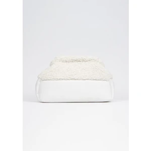 Kadın Özel Tasarım Beyaz Peluş Teddy Clutch Portföy Çanta