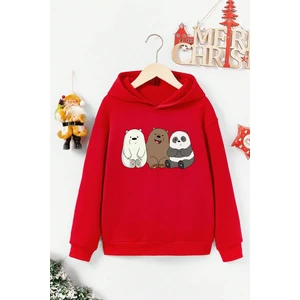 Only Trendwear  Çocuk Kafadar Ayılar Baskılı Sweatshirt