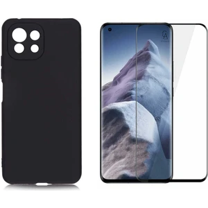 Xiaomi Mi 11 Lite ile Uyumlu Soft Yumuşak Telefon Kılıfı ve 5d Tam Kaplayan Cam Ekran Koruyucu