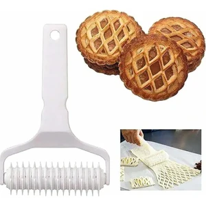 Büyük Boy Kafes Şekilli Hamur Kesici Rulet Tart Kesme Aparatı