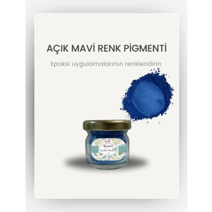 Epoksi Renk Pigmenti Sedefli (Simli) Açık Mavi Toz Pigment Boya 10 gr