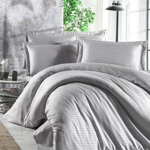 Alena Home %100 Pamuk Saten Çizgili Çift Kişilik Nevresim Takımı