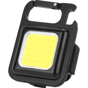 Electronaz LED Anahtarlıklı El Feneri Şişe Açacağı Usb’li Şarj Edilebilir Cob LED Çok Amaçlı