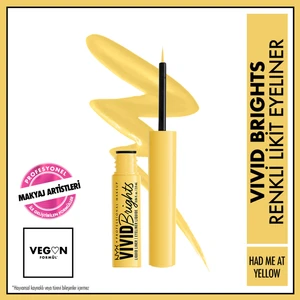 Nyx Professional Makeup Vivid Brights Likit Eyeliner - Had Me At Yellow