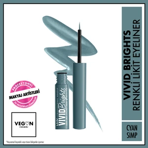 Nyx Professional Makeup Vivid Brights Likit Eyeliner - Cyan Simp