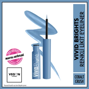 Nyx Professional Makeup Vivid Brights Likit Eyeliner - Cobalt Crush