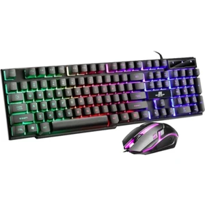 Steep Solid ST-KKM01S Mekanik Hisli Kablolu Rainbow Işıklı Oyuncu Klavye - Mouse Set