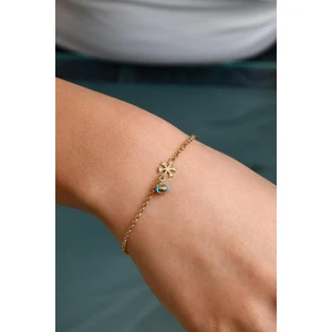 Altın Kesesi 14 Ayar Altın Kartanesi ve Göz Sallantılı Bileklik