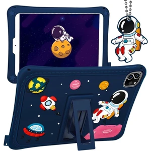 Apple iPad Pro 11 1/2/3/4. Nesil Kılıf Çocuklara Özel Karakter Baskılı Standlı Sevimli Astronot