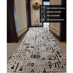 Nar Store Home Iskandinav Kabartmalı Vizon Kaymaz Taban Yıkanabilir Kesme Yolluk Halı
