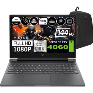 Hp Victus 16-R1051NT Intel Core I7-14700HX 16GB Ddr5 512GB SSD RTX4060-8GB 16.1 Inç 144HZ Full Hd Windows 11 Pro Gaming Laptop 9J234EAWP01 + Weblegelsin Çanta