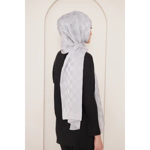 Şehr-i Şal Saka Fashion Dama Desenli Jakarlı Şal
