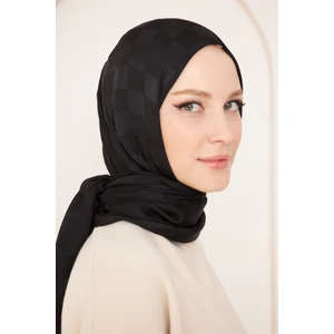 Şehr-i Şal Saka Fashion Dama Desenli Jakarlı Şal