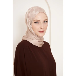 Şehr-i Şal Saka Fashion Dama Desenli Jakarlı Şal