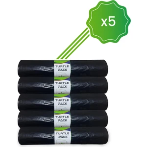 Turtle Pack Çöp Poşeti 80*110 400 gr Siyah Jumbo 5 Rulo