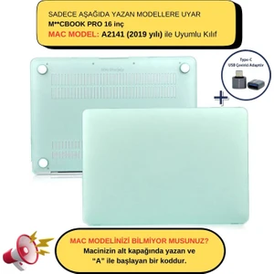 Macbook Pro Kılıf 16 inç A2141 (2019 yılı) ile Uyumlu Mat