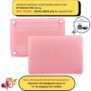 Macbook Pro Kılıf 16 inç A2141 (2019 yılı) ile Uyumlu Mat