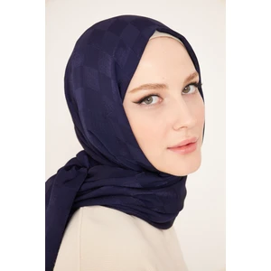 Şehr-i Şal Saka Fashion Dama Desenli Jakarlı Şal