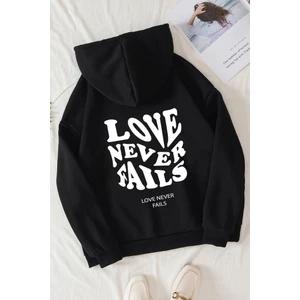 Only Trendwear  Unisex Love Never Fails Sırt Baskılı Sweatshirt