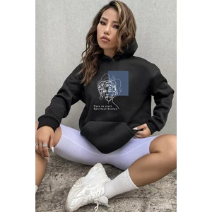 Only Trendwear  Unisex Minimal Line Drawing Baskılı Sweatshirt