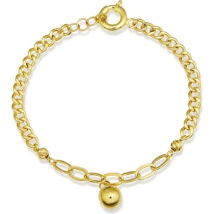 Altın Kesesi 14 Ayar Altın Top Sallantılı Zincir Bileklik