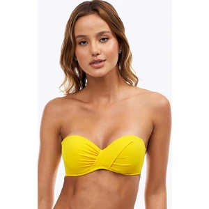 63549 Sarı Straplez Bikini Üstü
