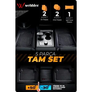 Opel Mokka-E 1.3 Ultimate Elektrik Otomatik 2023 Derin Havuzlu Yumuşak Siyah Üniversal Paspas Seti