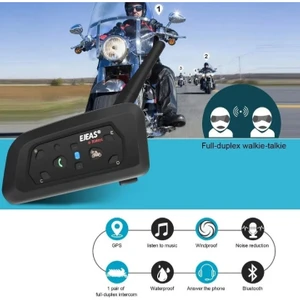 V6 Pro Motosiklet Bluetooth Intercom Kulaklık 1200 M