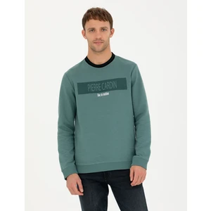 Pierre Cardin Erkek Yeşil Regular Fit Bisiklet Yaka Sweatshirt 50279532-VR054